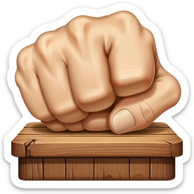 Slamming fist on table  sticker