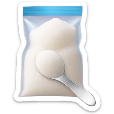 Bag of sugar with spoon sticker