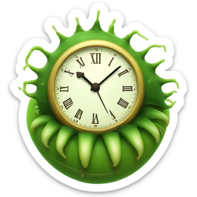 Venus flytrap clock sticker