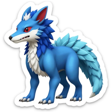  exotic Fakémon-Sergal-Pokémon-Vernid-creature, full body sticker