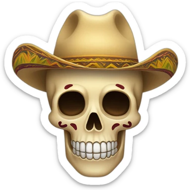Calavera con sombrero cordobés sticker