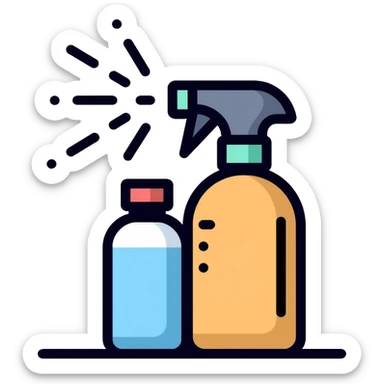 metal degreasing process, cleaning agent removing oil from metal surface sticker