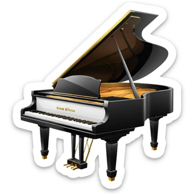 piano with white color  sticker