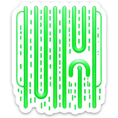 matrix digital rain, green Numbers 0 to 5, black background, cyberpunk style sticker