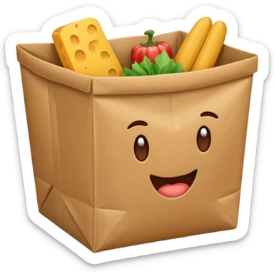 sacs de courses alimentaire sticker