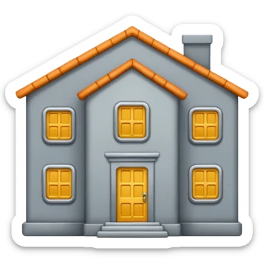 coin grey house sticker