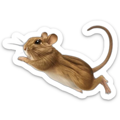 degu landing like spiderman sticker