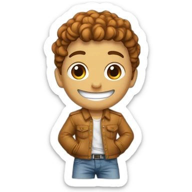 Baki qui met une écharpe dans le pied a doumbe avec un sourire  sticker