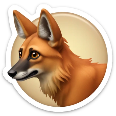 Maned wolf sticker