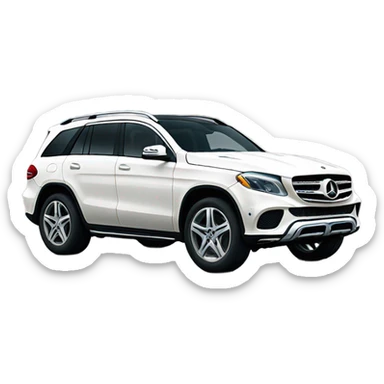 White Mercedes suv sticker