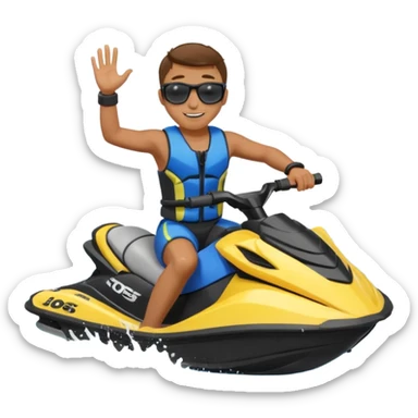 jet ski rider sticker