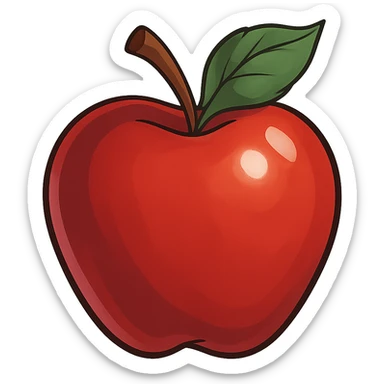 an apple in disney style sticker