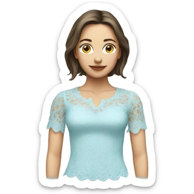 Light blue lace top  sticker