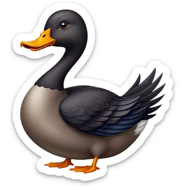 angry duck or goose dark dragon sticker