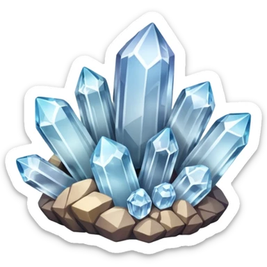 A cluster of quartz crystals catching the light.



































































 sticker