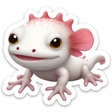 Cute axolotl sticker