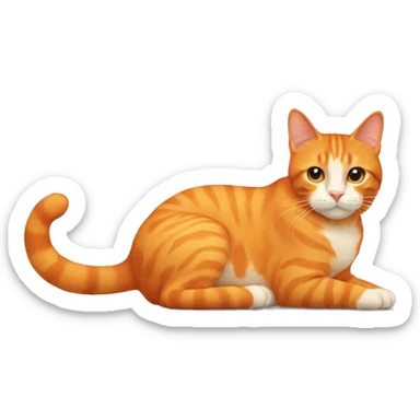 orange cat sticker