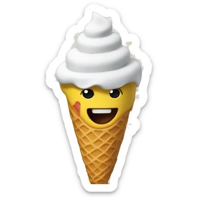 Roblox character eating ice cream sticker