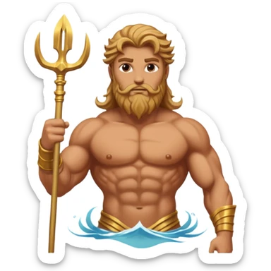 Poseidon, God of Sea from Olympus Gods sticker