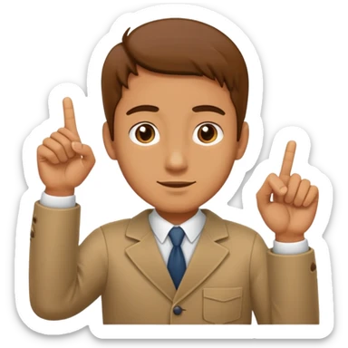 Uomo che indica con le mani  six seven  sticker