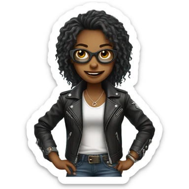 Rock and roll lady drinking a beer  sticker