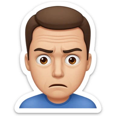 Overwhelmed man sticker