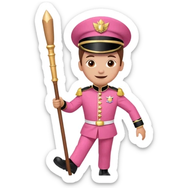 Parade Marchers, drum major, pink uniform sticker
