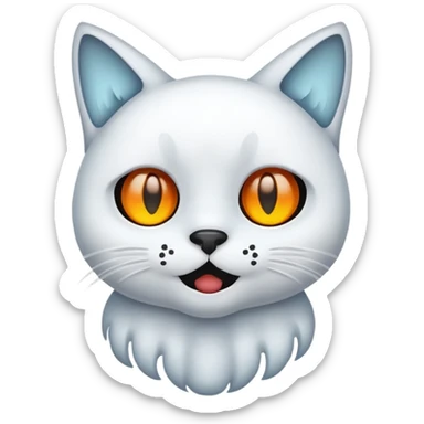 ghost looking like a cat sticker