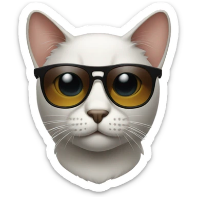 Cat with sunglasses sticker