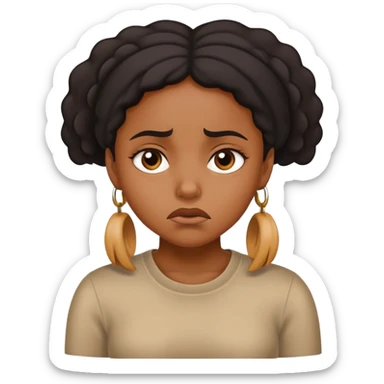 Black girl upset  sticker