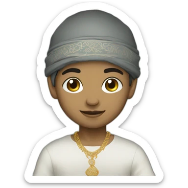 cute and luxury and hip hop morrocan boy  sticker