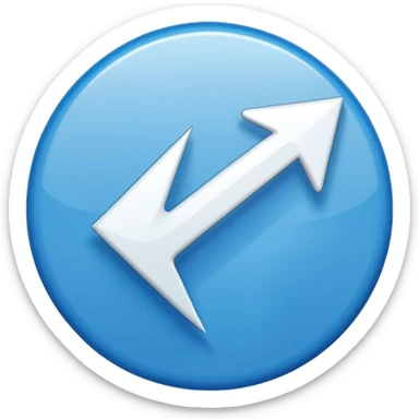 Verificado azul con la flecha blanca sticker