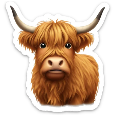 Highland cow sticker