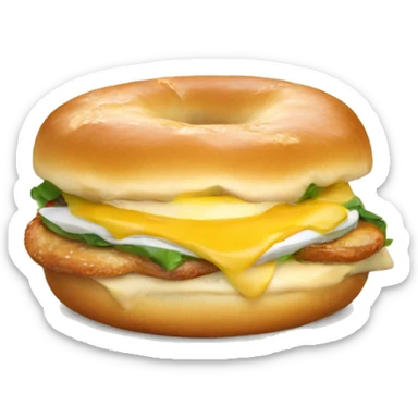 Bagel breakfast sandwich sticker