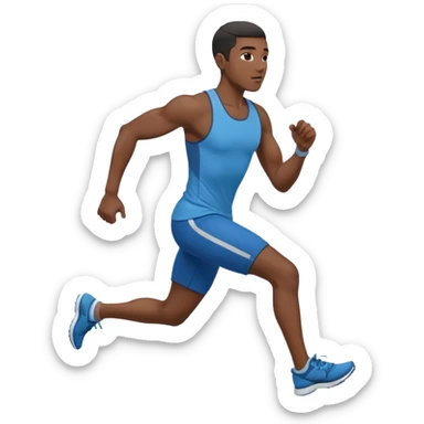 blackman running exercise sport sticker