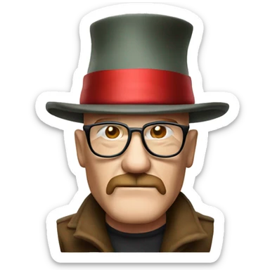 Heisenberg with Christmas hat sticker