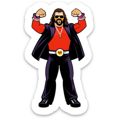 wwf macho man sticker