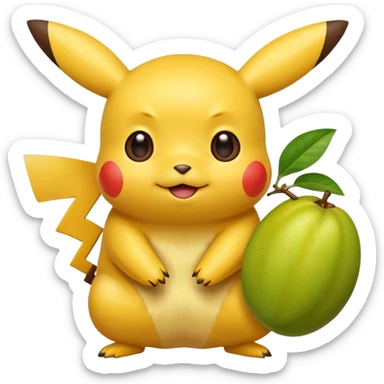 Pikachu holding 2 ba sticker