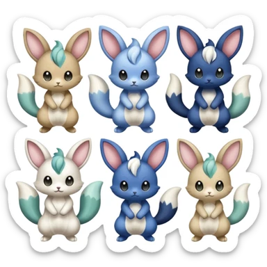 Meowstic-Meloetta-Minccino-Delcatty-Pachirisu-fusion sticker