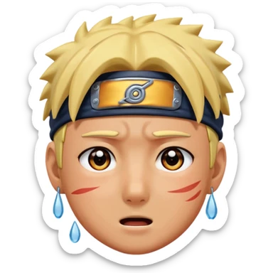 naruto face with tears of joy sticker