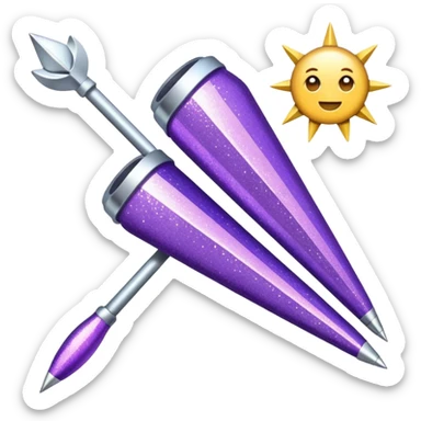 flecha para direita com glitter e roxa > sticker