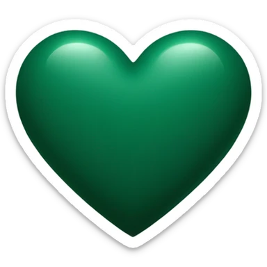dark green heart sticker