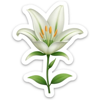Lily flower sticker