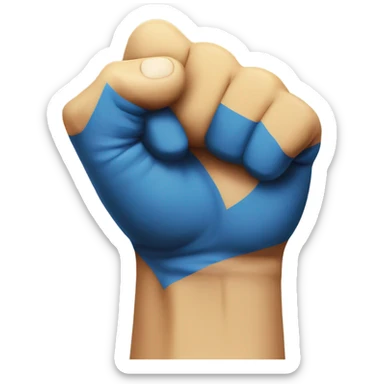 Smiley face raising fists in the air in anger sticker