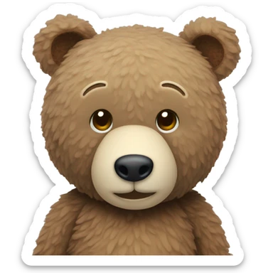 whole body of bear in jellycat style sticker