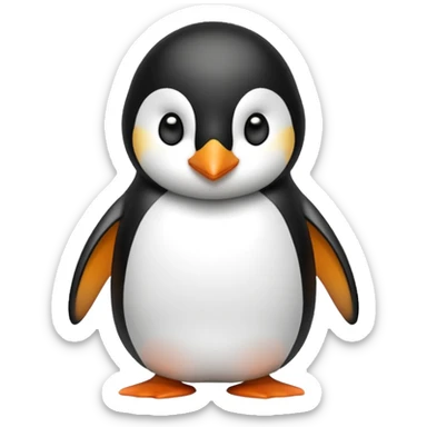 Penguin investigating 1 minute please sticker