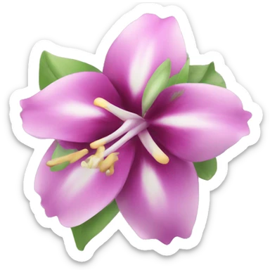 Exotic flower sticker