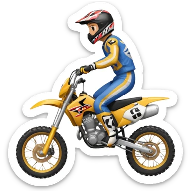 Faire une Roue arrière en moto cross sticker