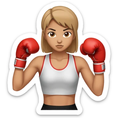 female boxing uppercut sticker
