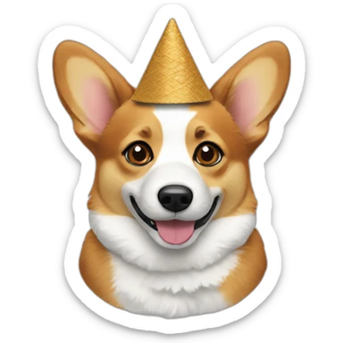 corgi wearing a yarmulke sticker